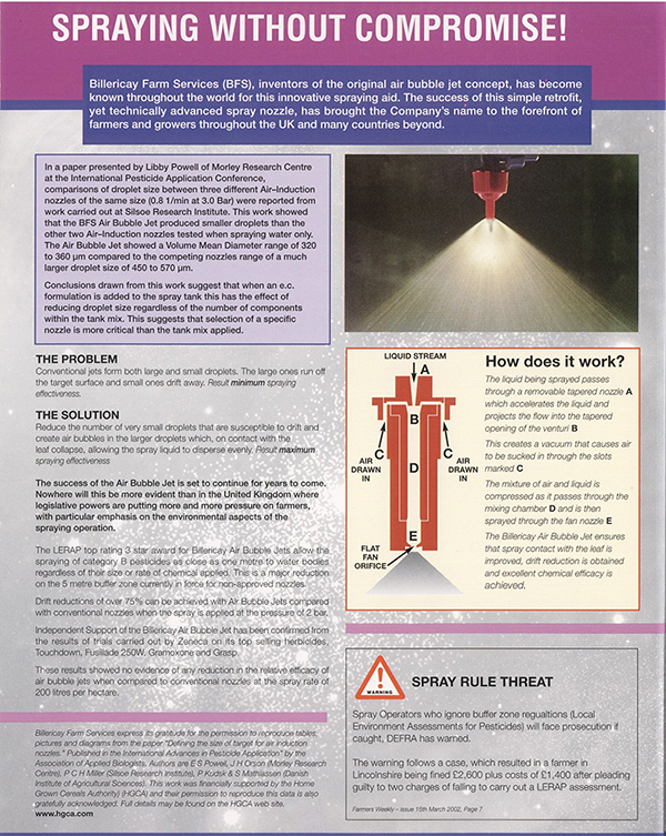 bubble jet nozzle article