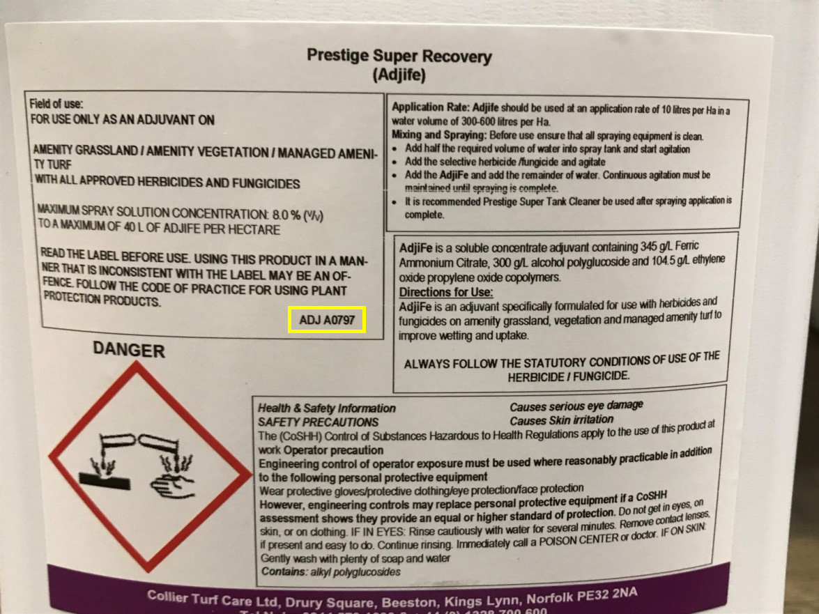 adjuvant label